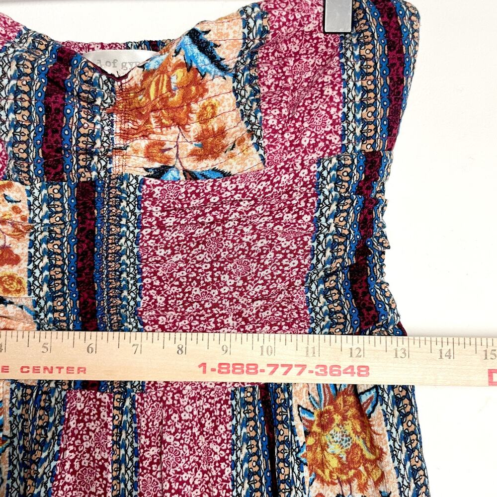 Boho Patchwork Jumpsuit Medium Strapless Wide Leg… - image 7